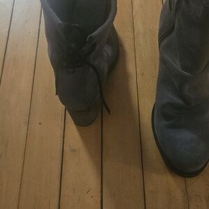 Bos. & Co. Gray Lace-Up Boots